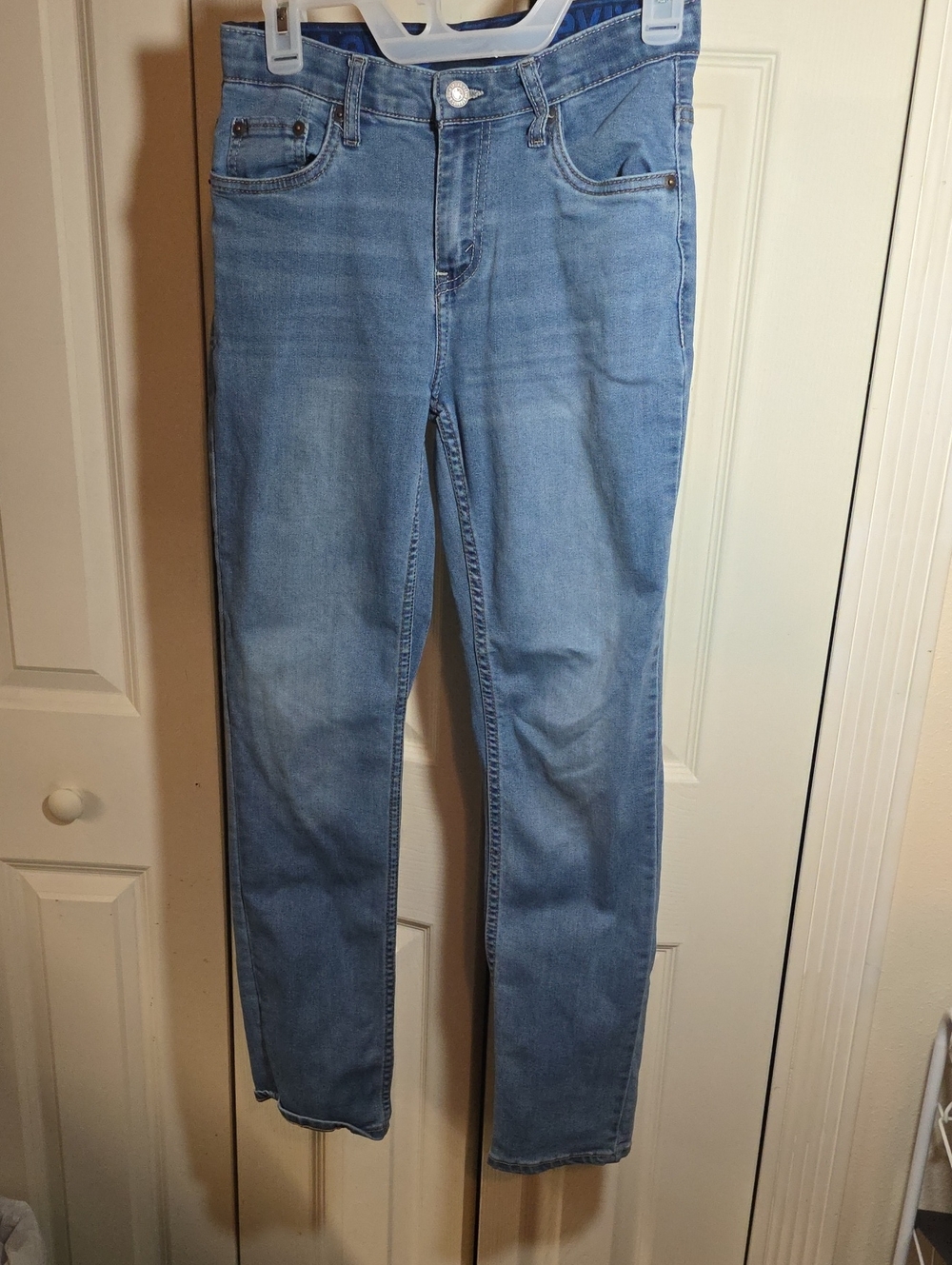 Levi's Light Wash Kids Skinny Jeans - Pale Blue